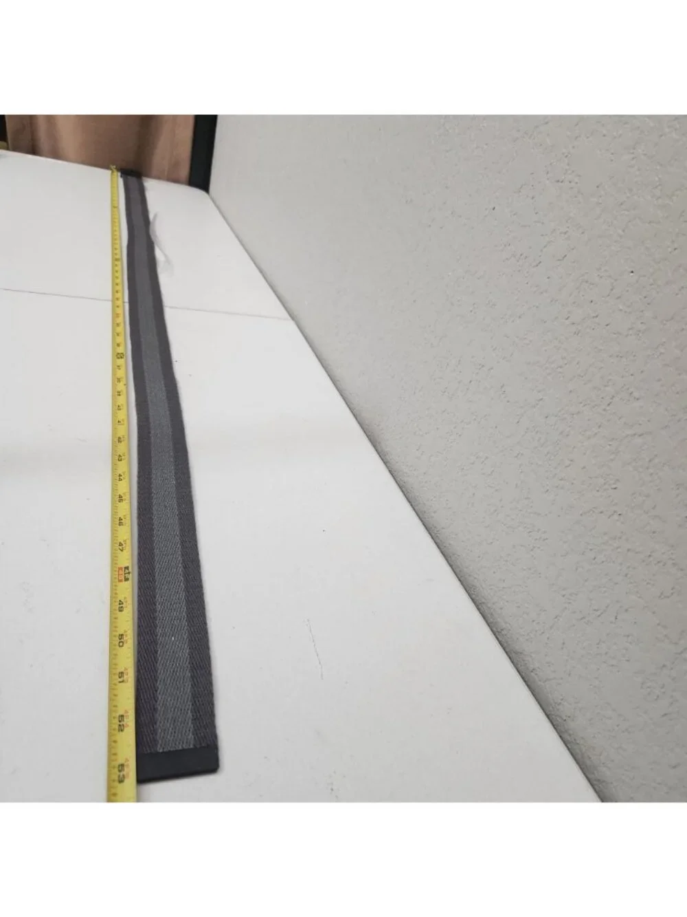 Gray & Black Belt With Rhino Buckle Durable Elastic Material 50 Inches Long